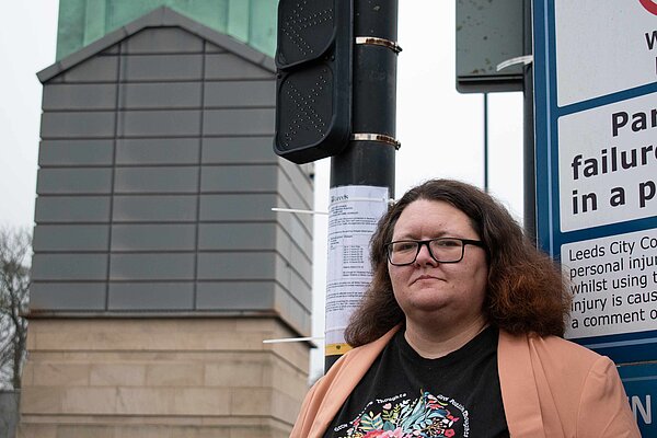 Lib Dem campaigner stands at Netherfield Road car park